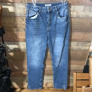 Pull & Bear Blue Jeans Denim Wide Leg 8